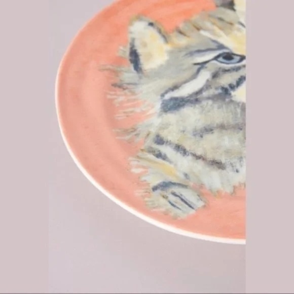 NWT Anthropologie Set of 4 Carol Atkins Furry Friends Dessert Salad Plates - Picture 8 of 9